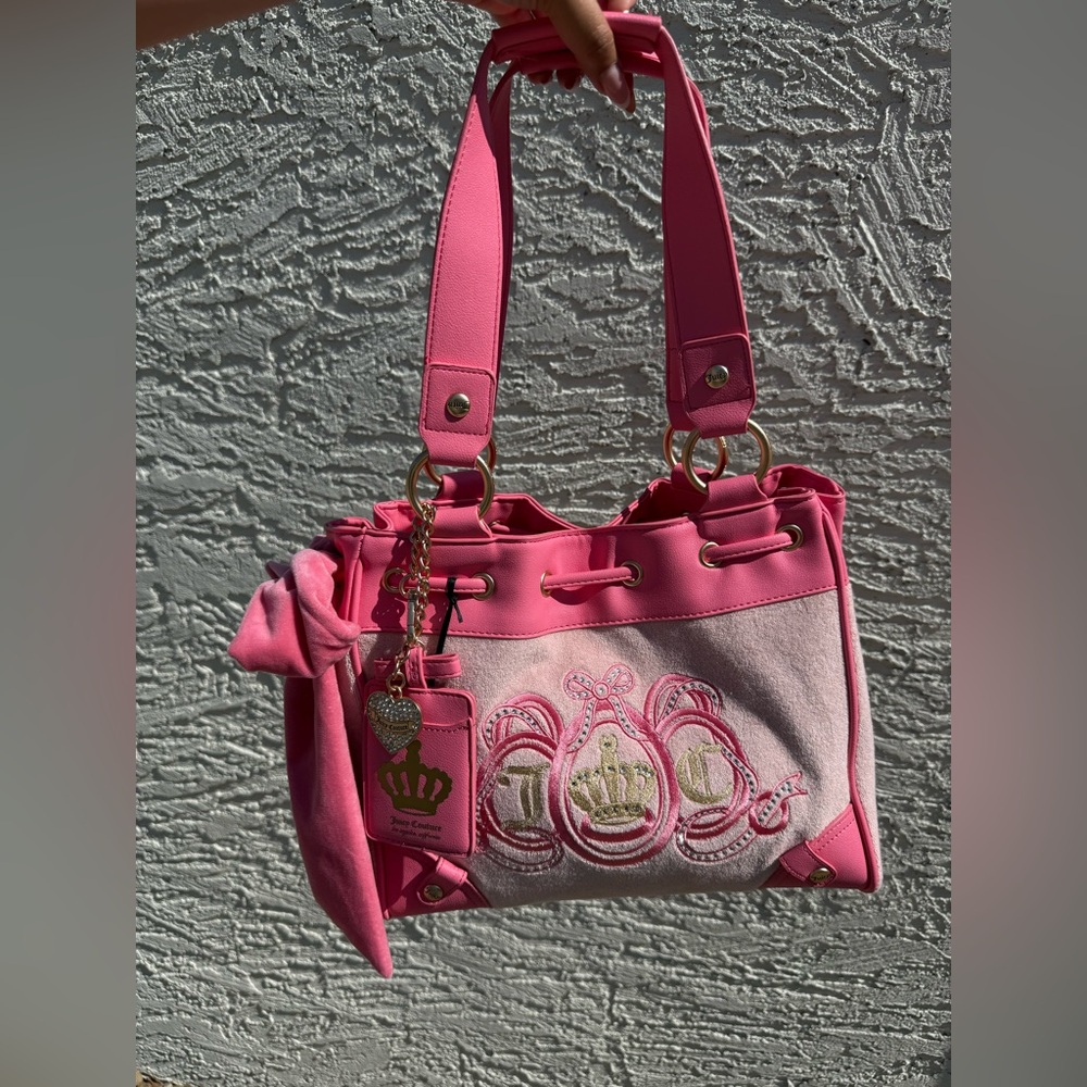 SOLD SOLD SOLD Juicy Couture Pink with Gold Hardware Shoulder Bag